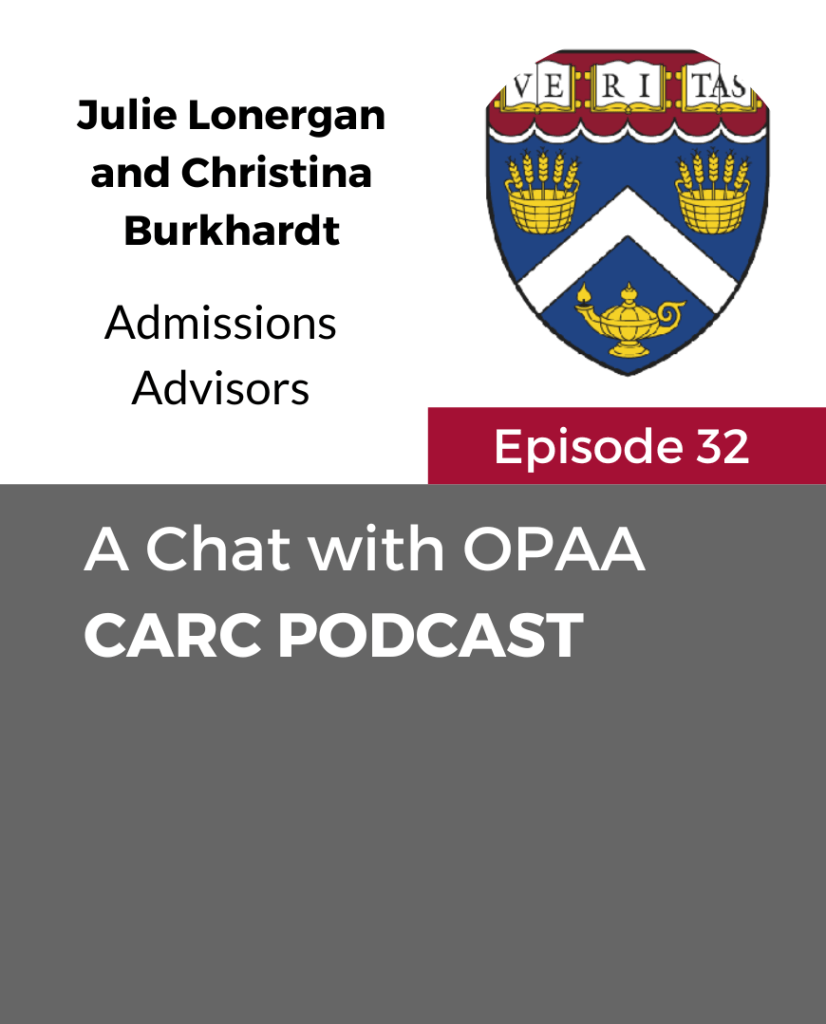 CARC Podcast, Episode 32, A Chat with OPAA, with the Office of Predegree Advising and Admissions